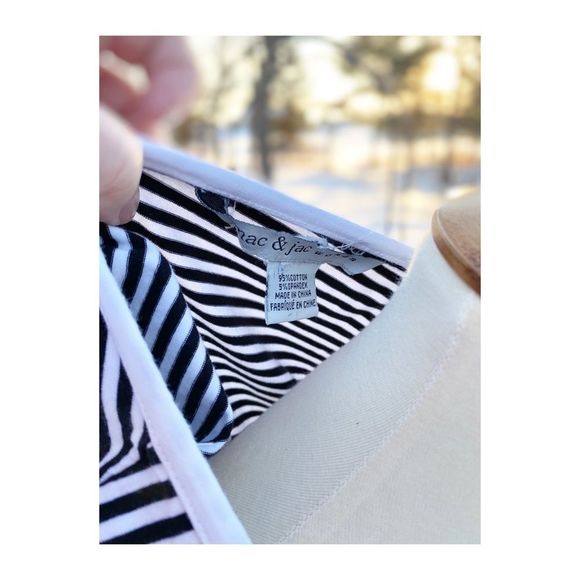 Mac and Jac Striped Floral Tank Top Casual Active - Picture 8 of 8